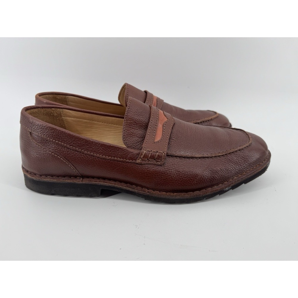 Tommy Bahama Men's Size 14 Gilbert  Brown Leather Loafers